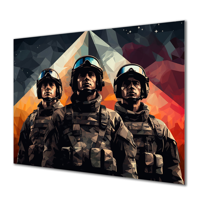 Militaires de précision militaire - Art mural militaire en métal MT131973, H 30 po x l 40 po x P 1,5 po