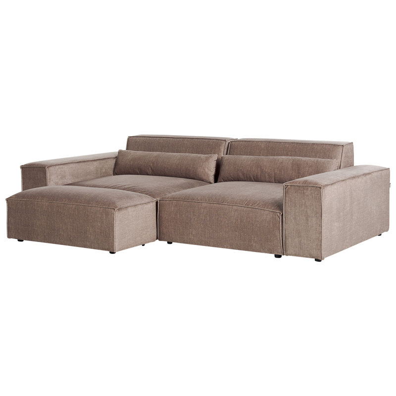 Netanya 2 Seater Sofa, Brown Polyester