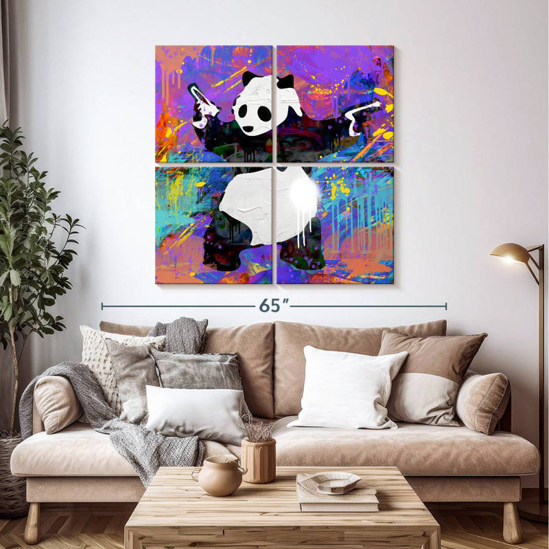 Brampt Pandamonium, 45" H x 45" W