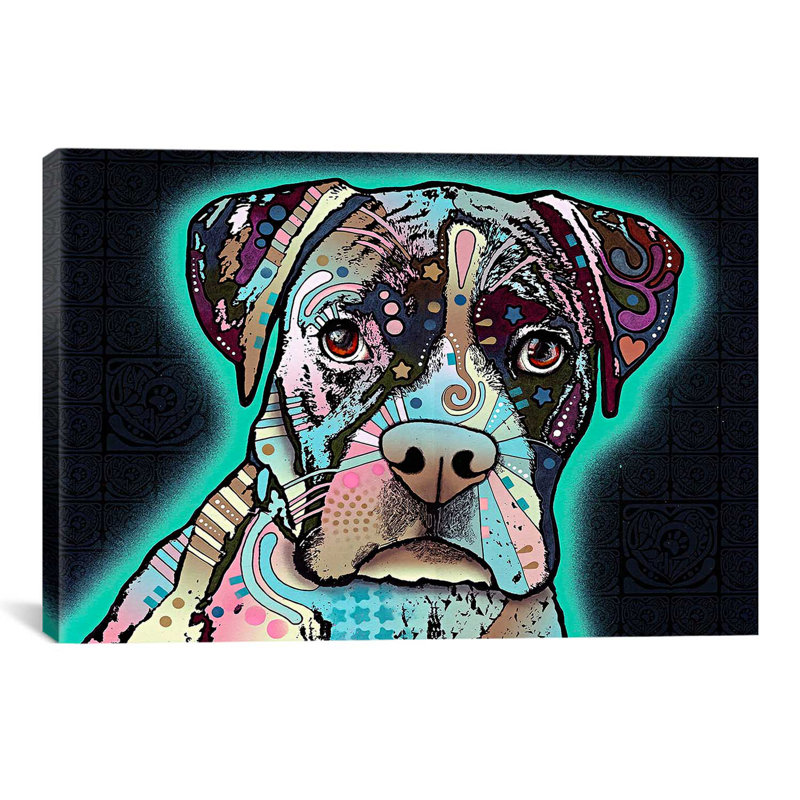 «Love Thy Boxer», impression sur toile, H 8 po x l 12 po x P 0,75 po, Toile tendue
