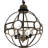 Luca 4 - Light Wood Lantern Globe Chandelier