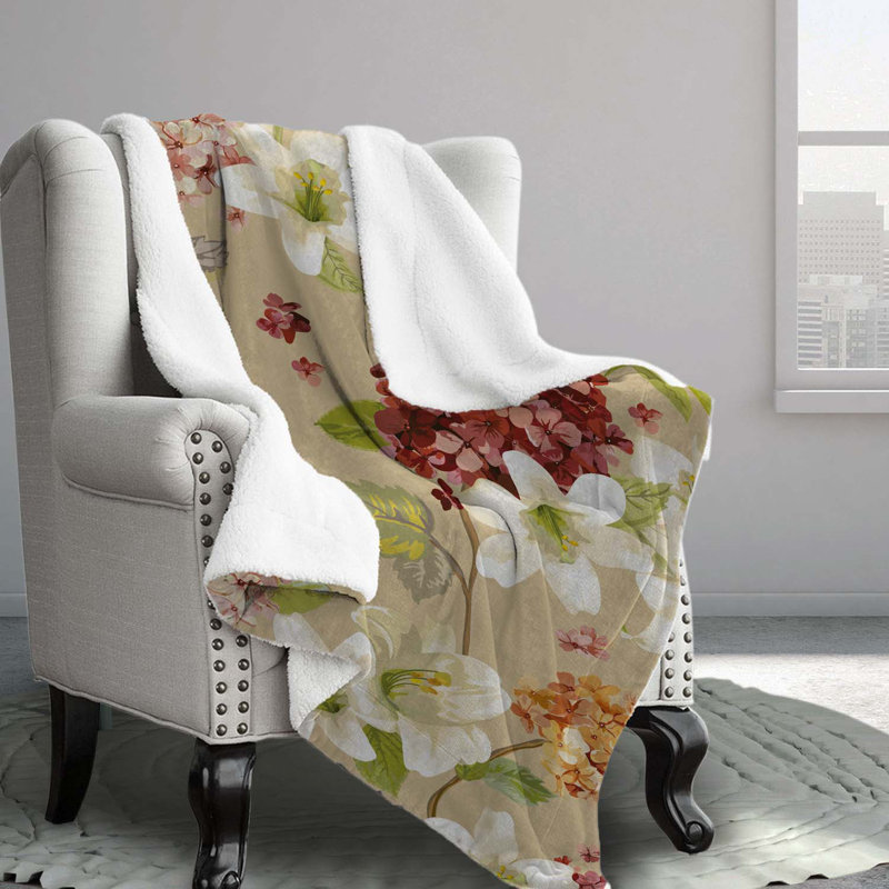 Watercolor Bouquet Polyester Comforter, Daybed Comforter