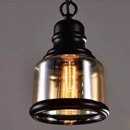 Murugan 1 - Light Black/Clear Single Pendant