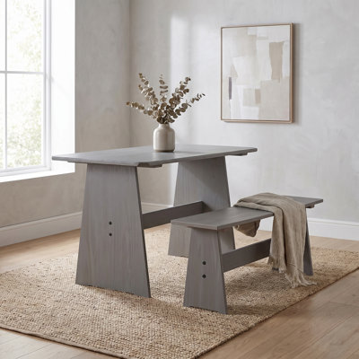 Table Willow Grey avec un banc