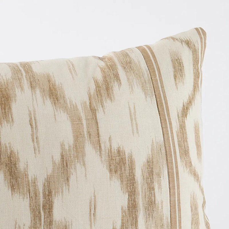 Schumacher x Mark D. Sikes Santa Monica Ikat Pillow, 15" x 26", Neutral