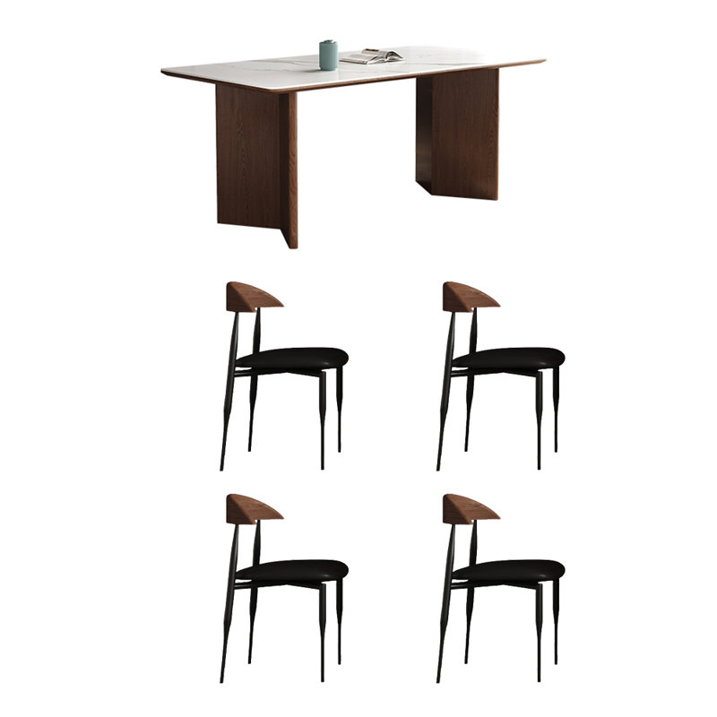 Ensemble de table et chaises Smooth Rock Plate, H 29,52 po x L 70,86 po x l 35,43 po