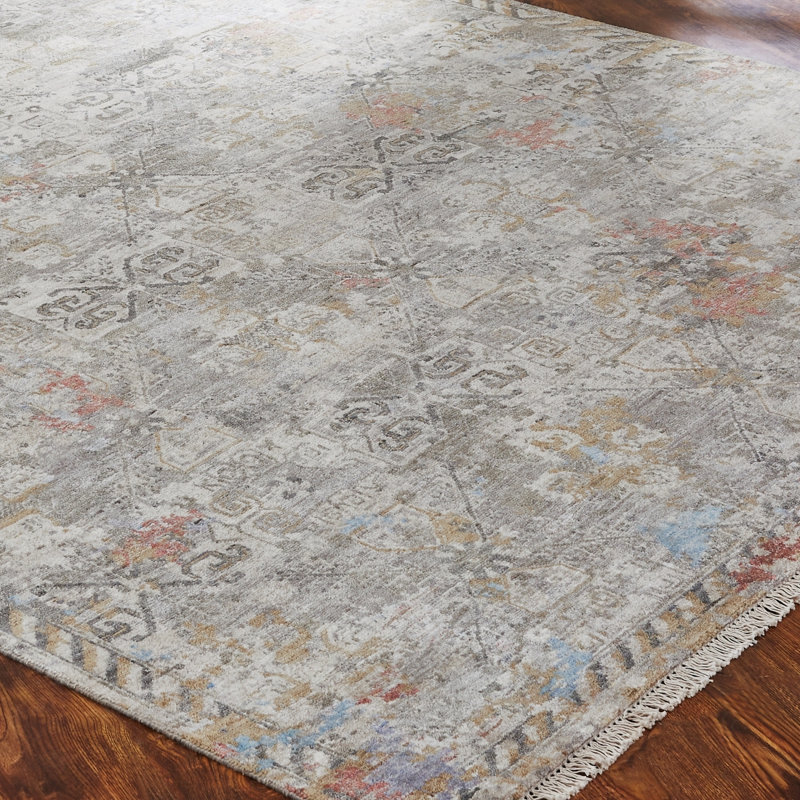 Heritage Revival Hand Knotted Area Rug, Rectangle 10' x 14'