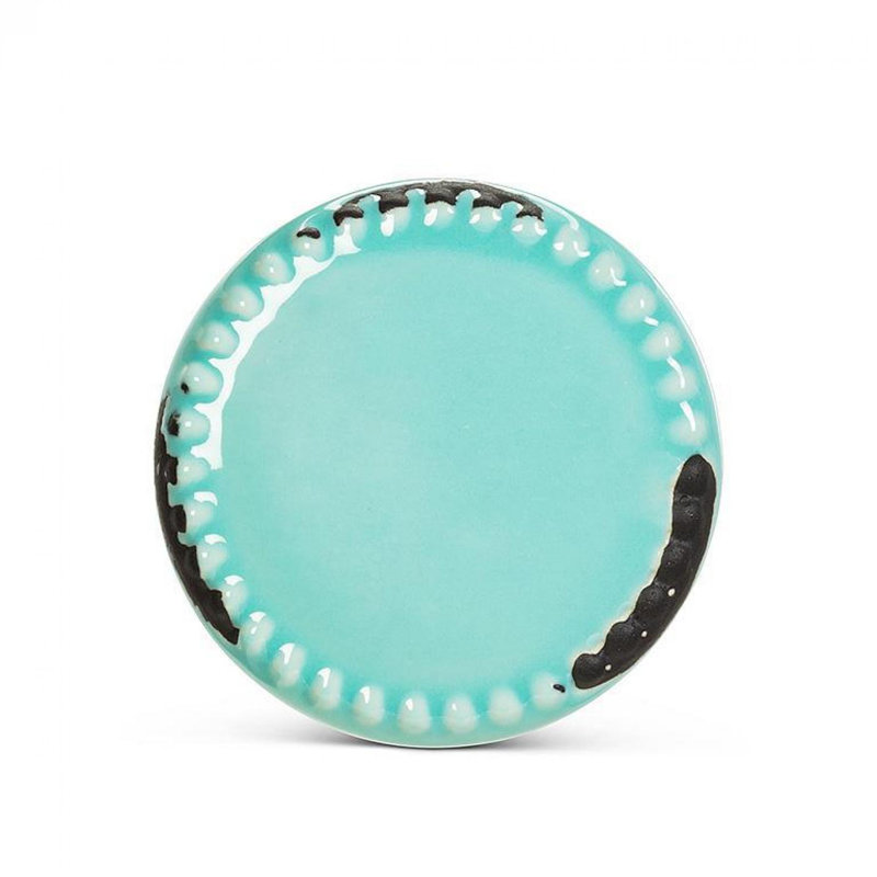 Mint Green Beaded Edge Knob