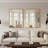 Rectangular grid right-angle wall mirror, black and gold, multiple sizes-2128704479-2128704451