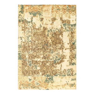 Abstract Area Rug in Green