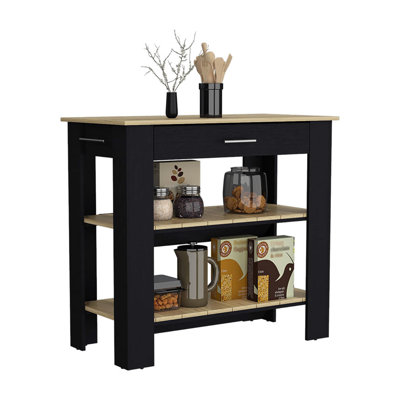 Versatile 40-Inch Dozza Kitchen Island with Ample Storage and Durable Design by Latitude Run