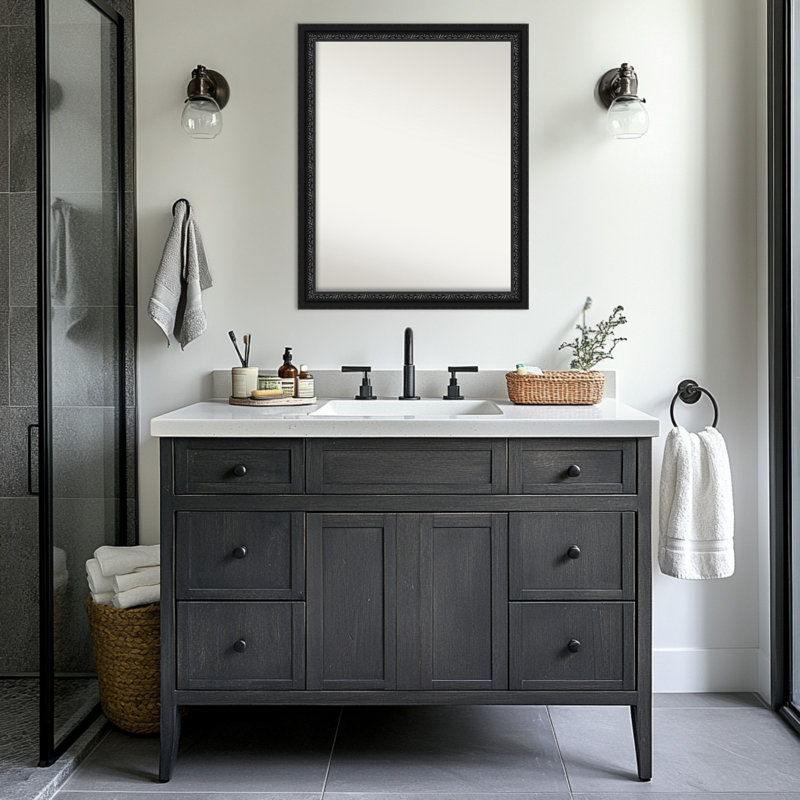 Miroir mural de salle de bain Downton, 25,5 po x 31,5 po
