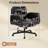 PU Leather Cross-Legged Swivel Home Office Chair Task Chair With Flip-Up Armrests-1394167591