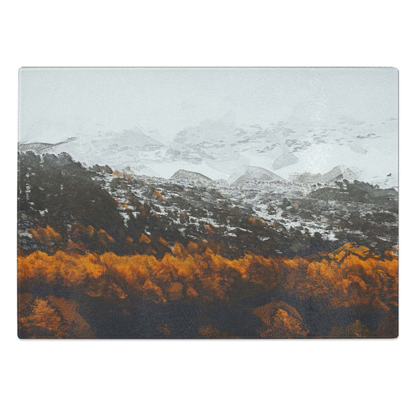 Tempered Glass Forest in Italy Chopping Board, 28.5 cm W x 20 cm L