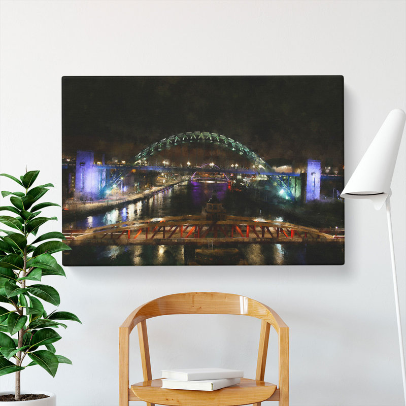 Tyne Bridge In Newcastle - Wrapped Canvas, 40cm H x 60cm W x 3cm D