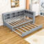 Lit de jour simple avec couchette simple, tablettes de rangement et ports de chargement USB