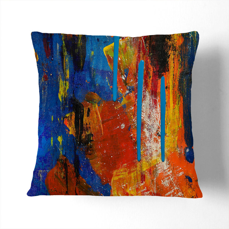 Abstract Square Throw Cushion, White, 55 x 55 cm