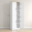 Garde-manger autoportant 67 po, armoire de rangement à 4 portes avec tablettes réglables, armoire de cuisine avec portes et tablettes, blanc vieilli
