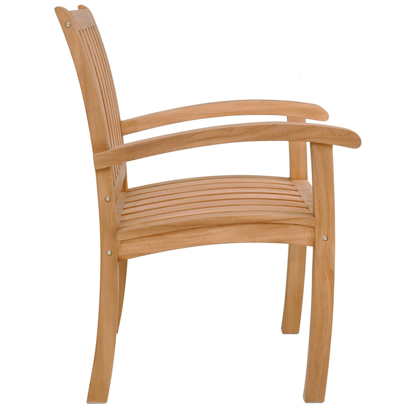 Teak Wood Abaco Outdoor Patio Dining Chair With Arms