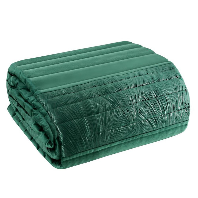 Kulikowski Velvet Solid Colour Bedspread with Pillowcases