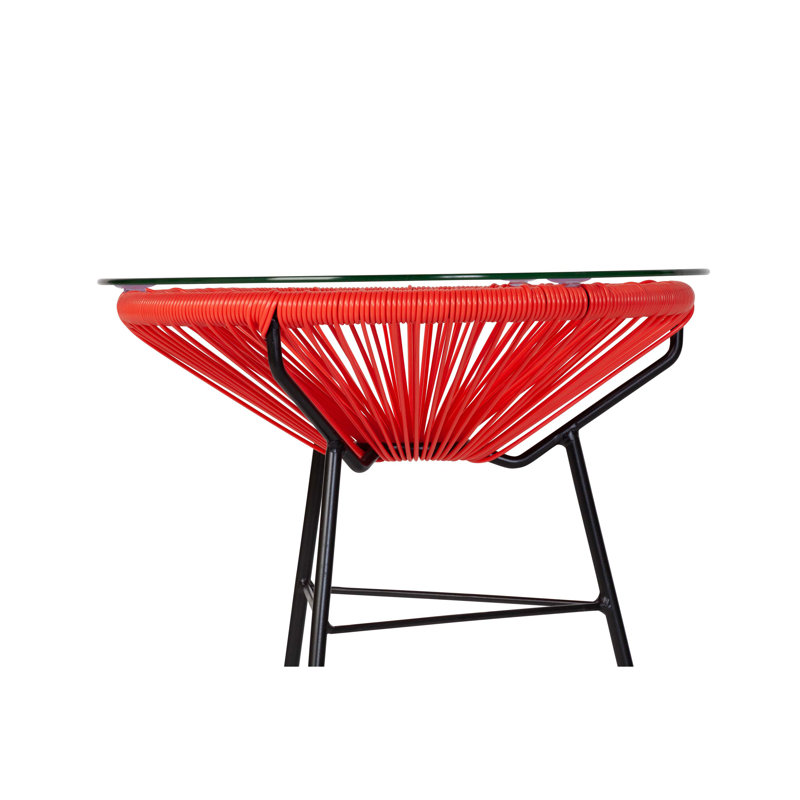 Table d'appoint Wire, Rouge / Noir