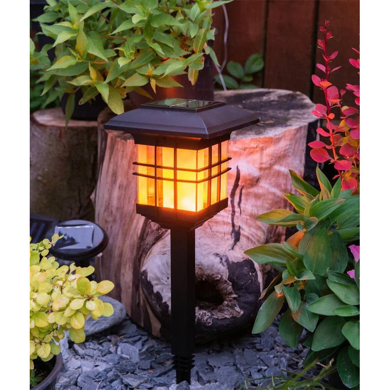 Alvertia Black Solar Powered Integrated LED Fence Post Cap Light Pack
