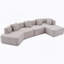 Canapé modulaire moderne en L de 140 po, sans assemblage requis, canapé modulaire Boucle-428303051