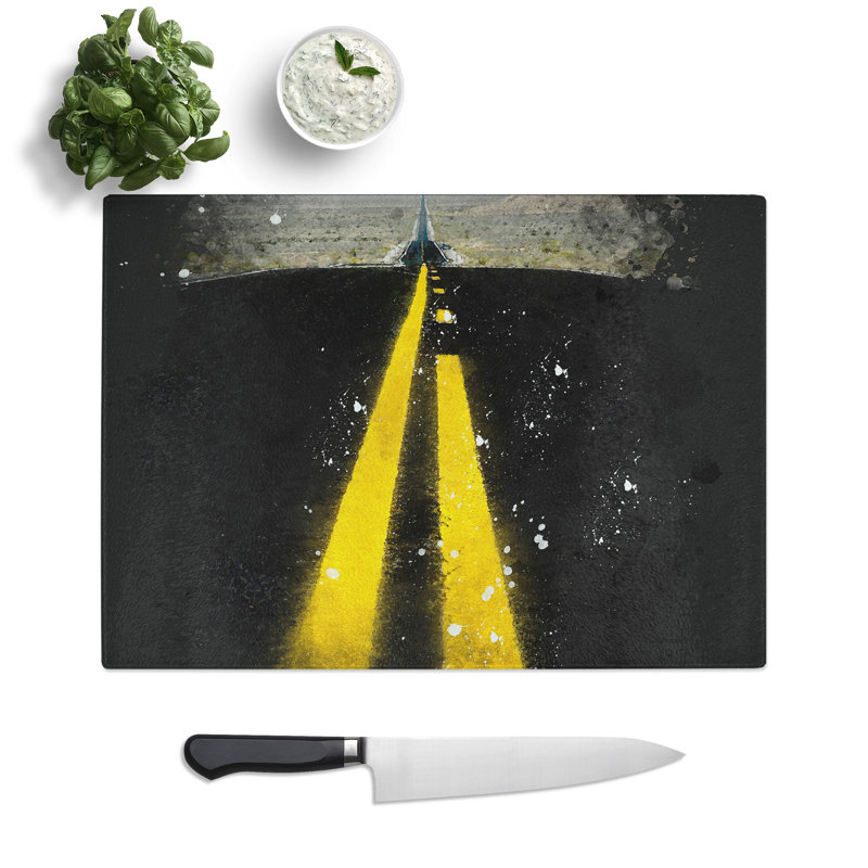 Tempered Glass Horizon of Nevada Chopping Board, 20 cm x 28.5 cm