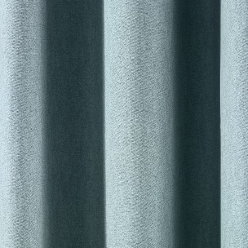 Cotton Blend Room Darkening Curtain Pair, Duck Egg, Width 168 x Drop 229 cm