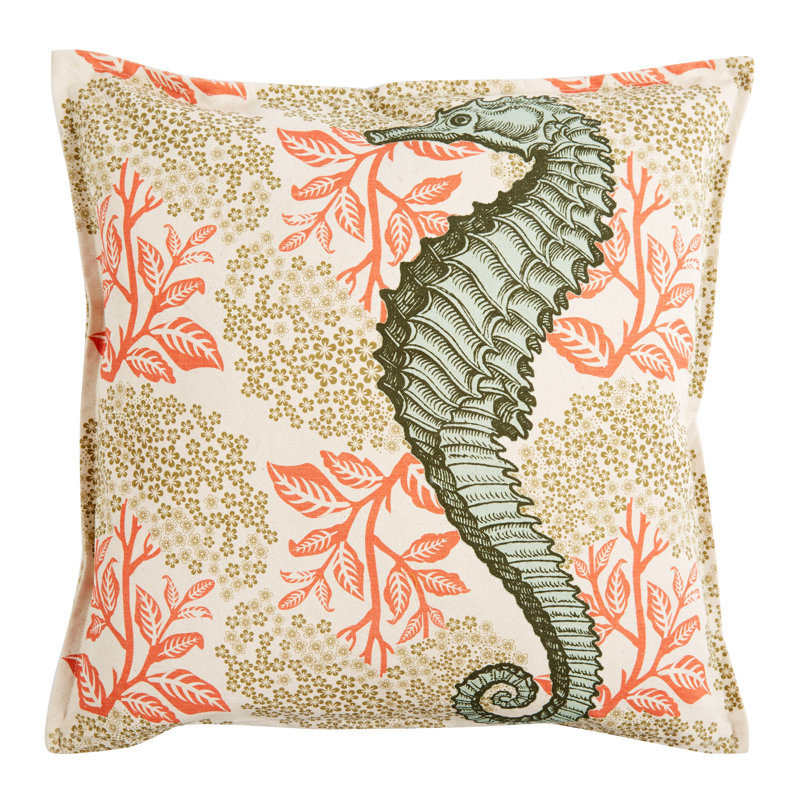  OREILLER SEAHORSE VINEYARD, Vert, 18 po x 18 po