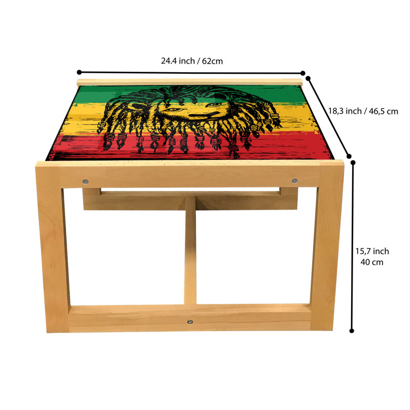 Jaason Trestle Coffee Table, 40cm H x 46.5cm W x 62cm D