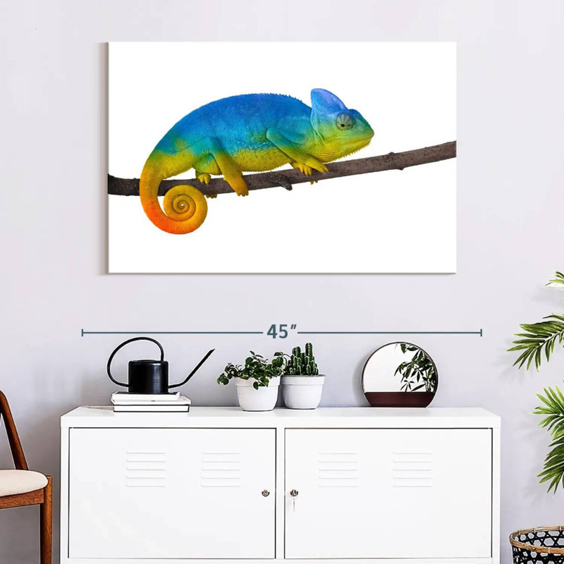 Brampt Vibrant Blue Chameleon, 26" H x 39" W