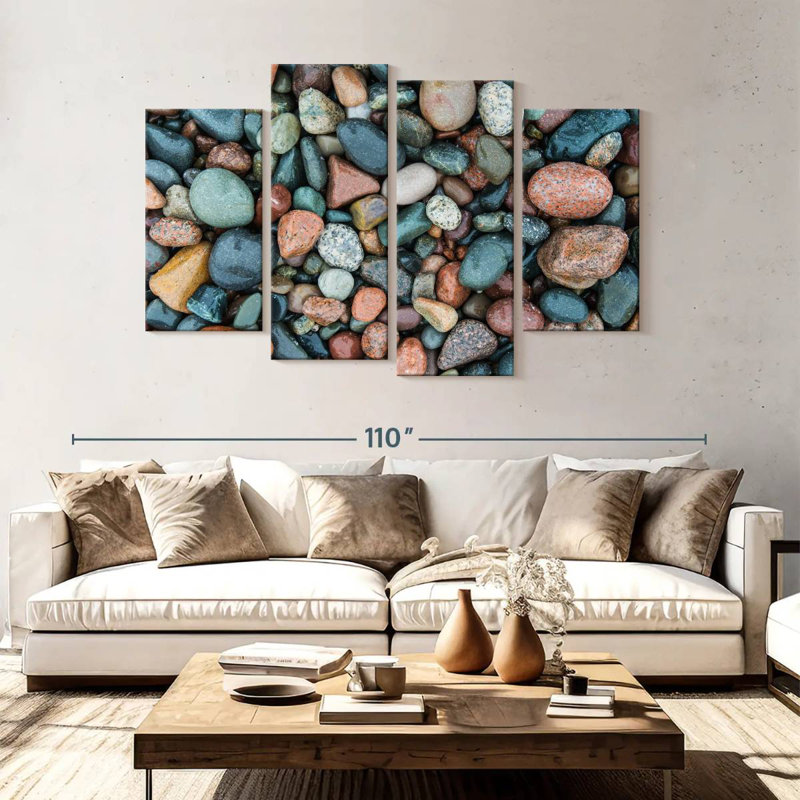 Gillard Colorful Gillard Pebbles, 54'' H x 84'' W