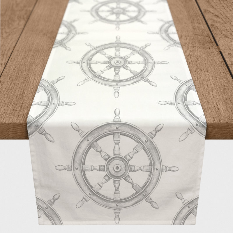 Chemin de table sarcelle, Gris, 90 po x 16 po, 15