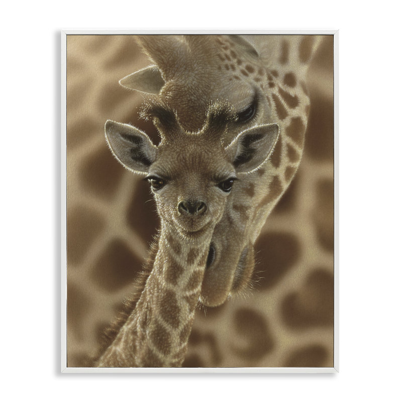 Veau girafe nouveau-né, estampe numérique, conception par Collin Bogle, H 14 po x l 11 po