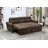 Modern Sofa Ashton 96" Saddle Microfiber Reversible Sleeper Sectional Sofa Chaise