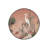 Powder Theme Stork And Flower Patterned Round Woven Base Modern Decorative Carpet-1332742327
