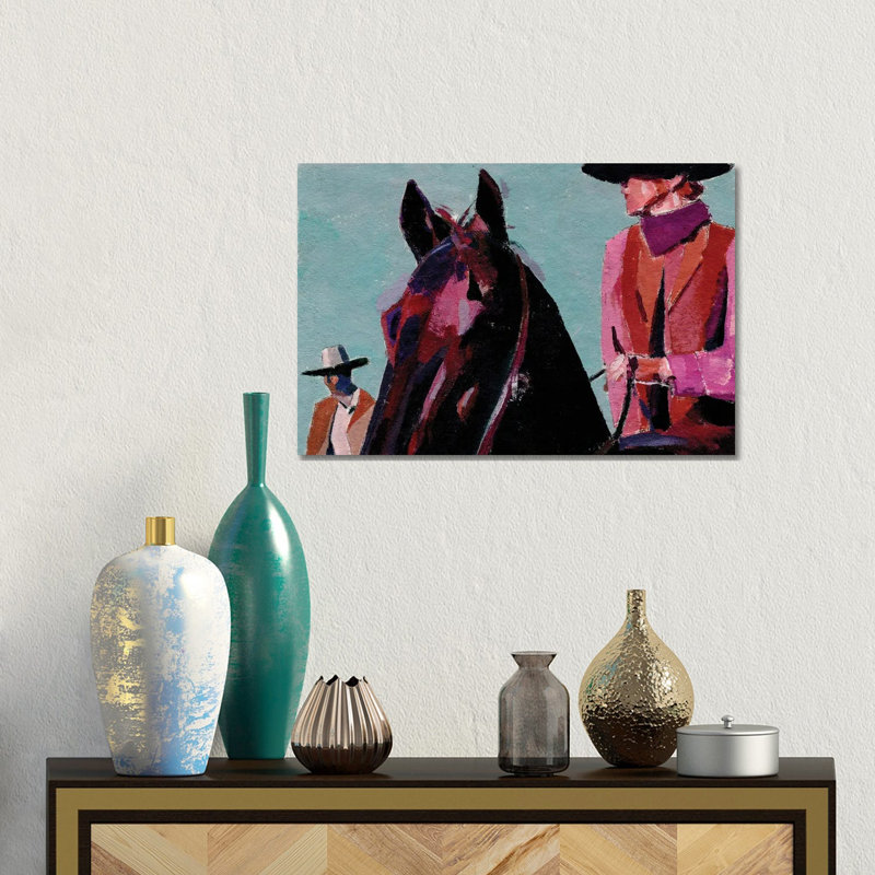 Twin Riders 1 Piece Wall Art on Canvas, 30.48 cm H x 45.72 cm W x 1.905 cm D, Does Not Apply