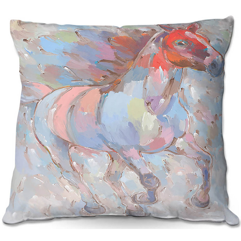 Coussin décoratif à chevaux de canapé ready to excoller iii, 16 po x 1 po