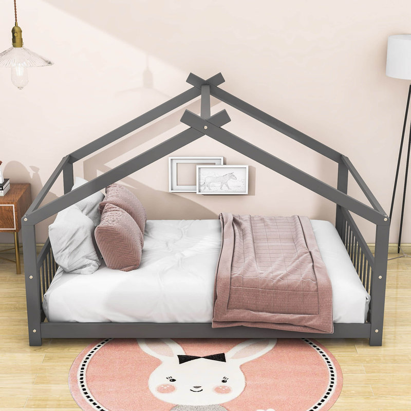 Lit plateforme Lorilei, Double, gris