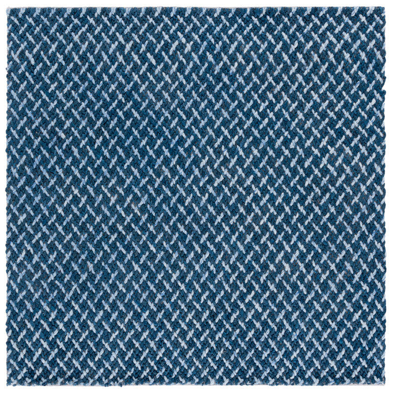 Hand Loomed Houndstooth Indoor Rug, Square 6'