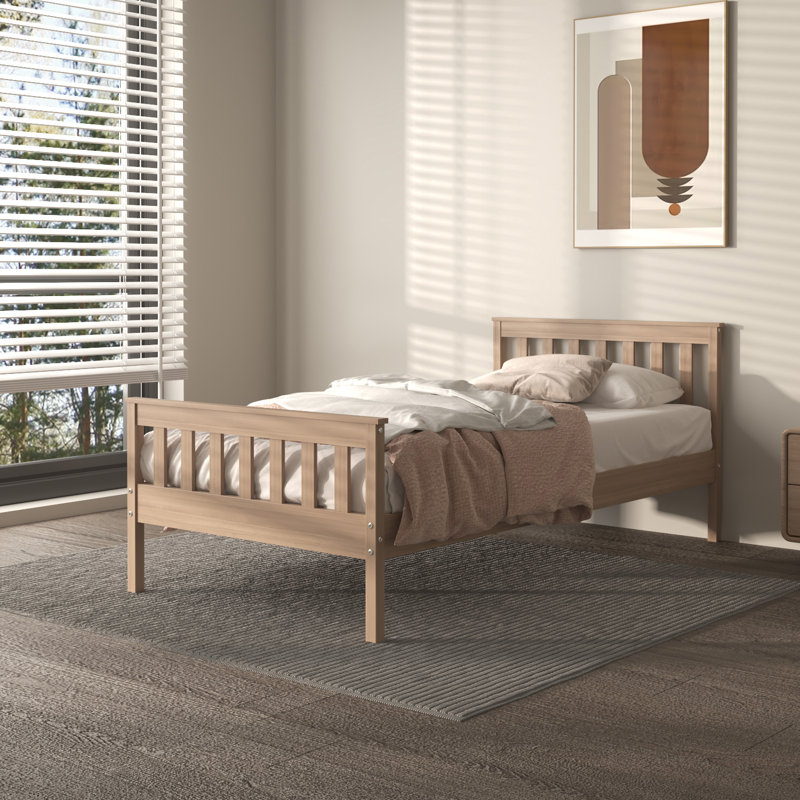 Lit simple Pine Shaker, Naturel