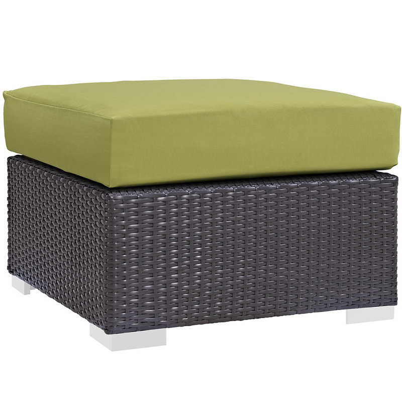 Repose-pieds d'extérieur avec coussin Convene, Péridot