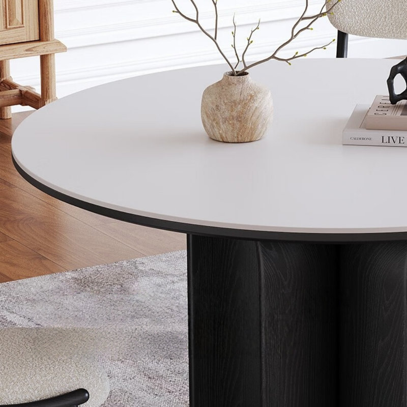 Simple and Retro Designed Black Dining Table