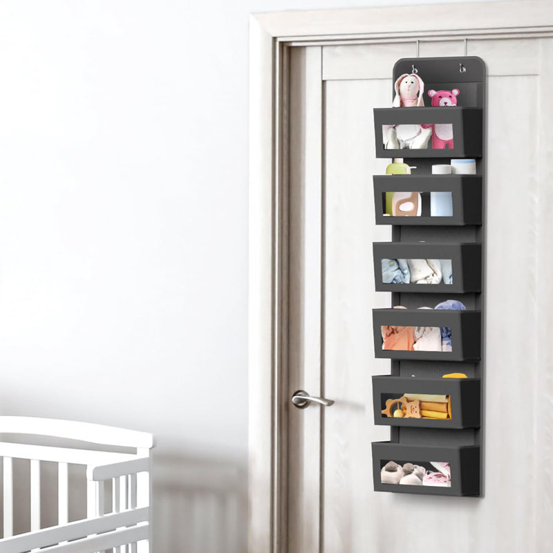 Rangement suspendu pour porte de placard, Gris foncé