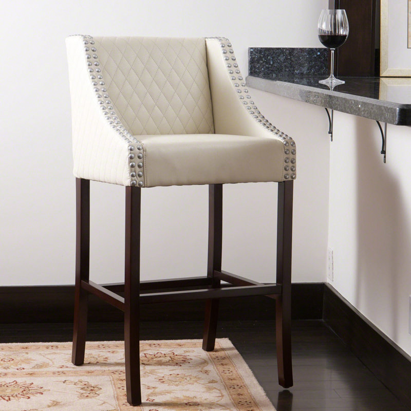 Ensemble de 2 tabourets de bar, Blanc, 1