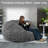 Bean Bag Chairs, Tufted Soft Stuffed Bean Bag Chair With Filler, Huge Fluffy Lazy Sofa, Giant Bean Bag Chair For Bedroom, Apartment And Living Room, Gray-565619327