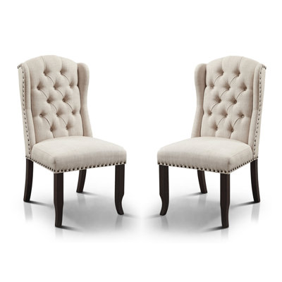 Adler Tufted Upholstered Wingback Side Chair