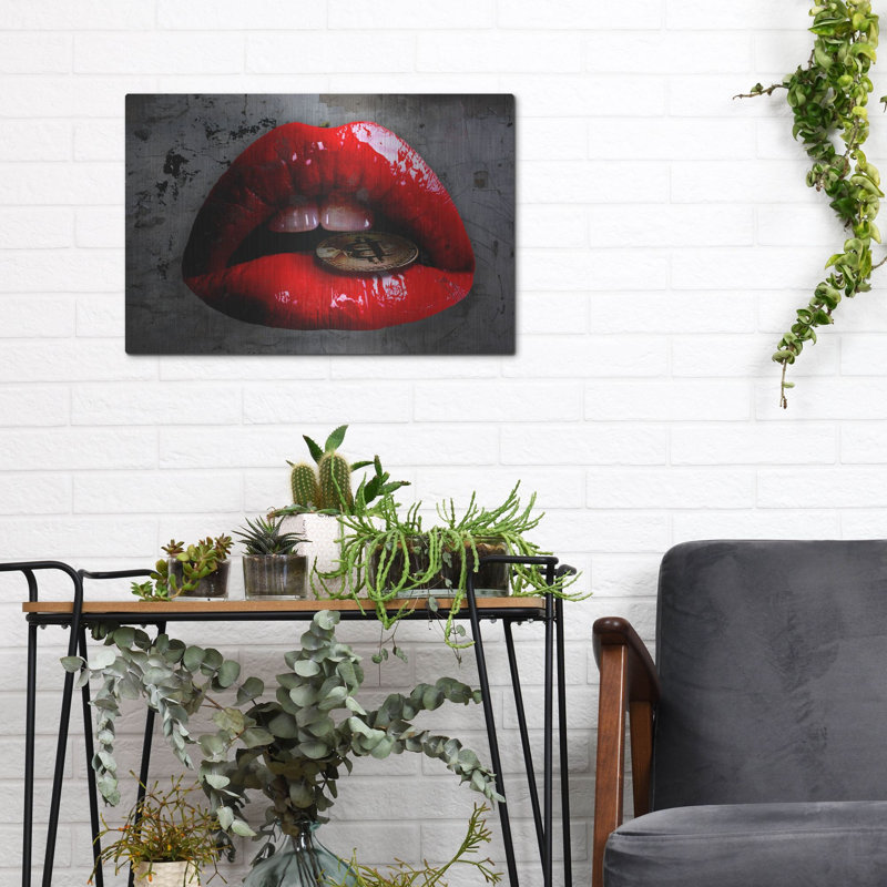 «Bit Me Bitcoin» par Luxe Metal Portfolio, H 12 po x l 16 po