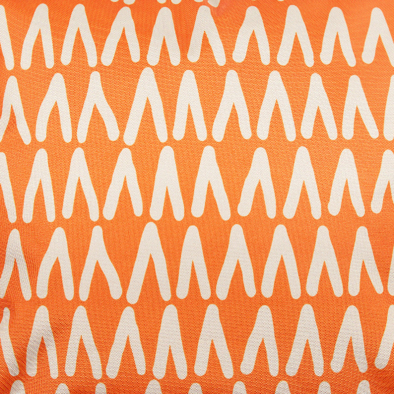 Print Indoor-Outdoor Cushion, Orange/Beige Striped